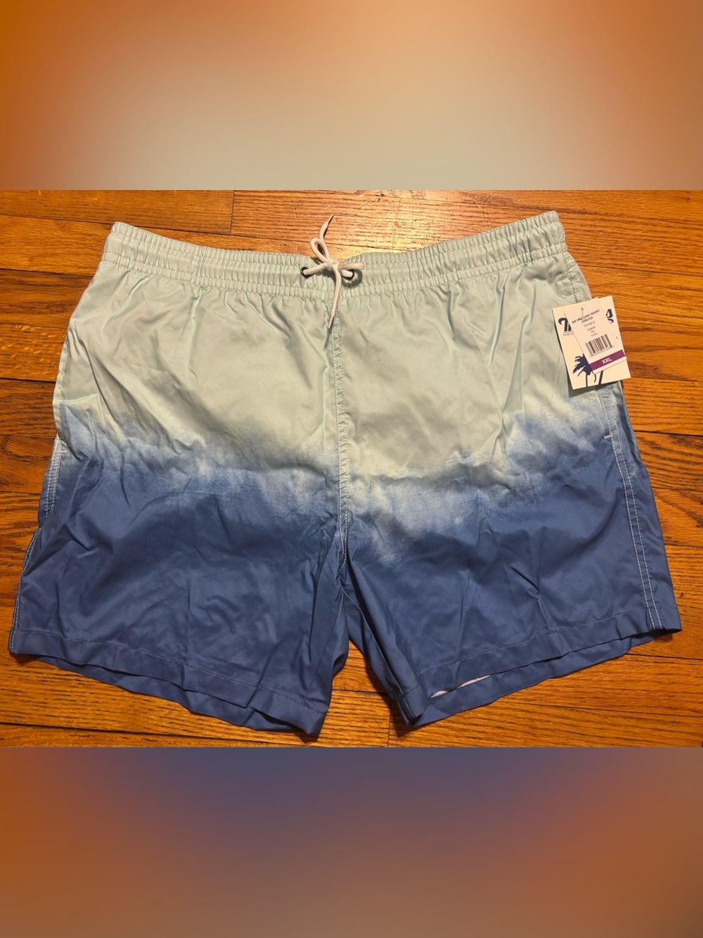 Trunks Men's Ombre Light Blue to Blue Swim Trunks